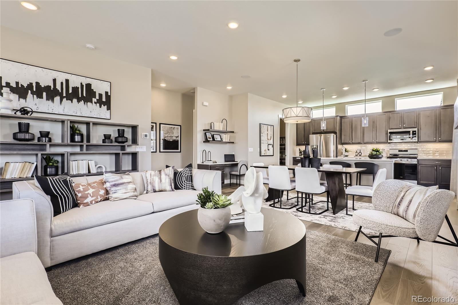 Undisclosed Address Denver, CO 80238 - Photo 8 of 21 a living room with furniture kitchen and a table