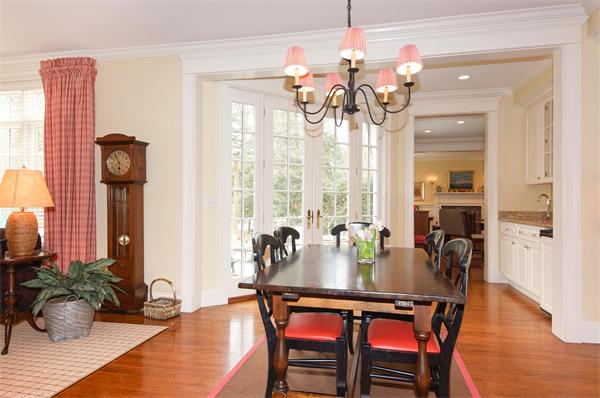 46 Coburn Hill Road Concord, MA 01742 - Photo 9 of 27 a dining room filled with furniture and chandelier