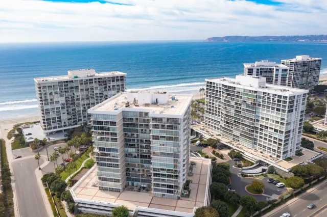 a view of a building with a city view