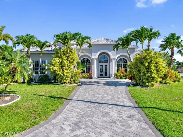 a house view with a garden space