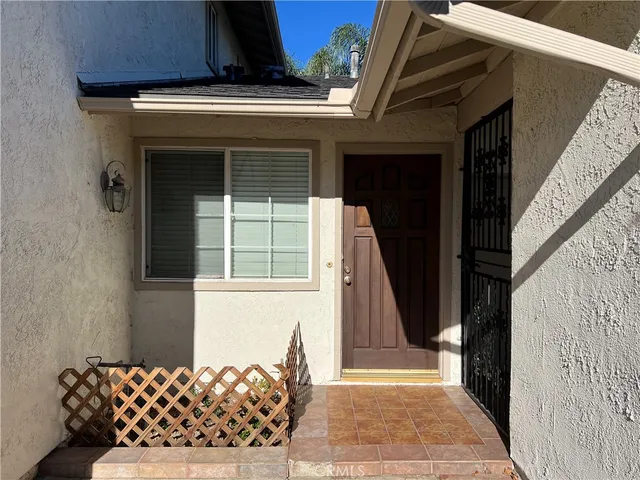 a front view of a house with a window