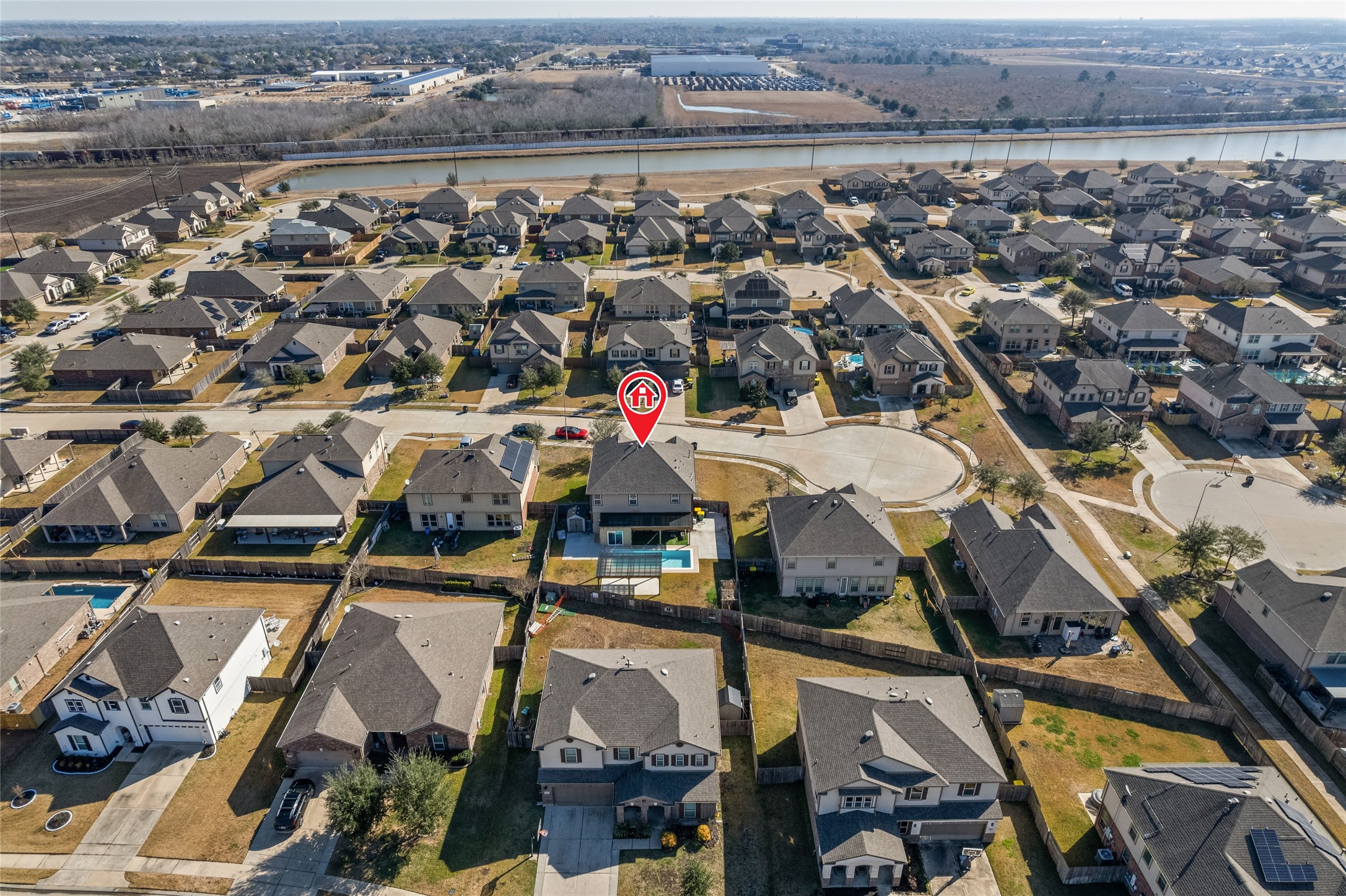 3508 Saxton Green Road Pearland, TX 77584 - Photo 39 of 45 an aerial view of a building with garden