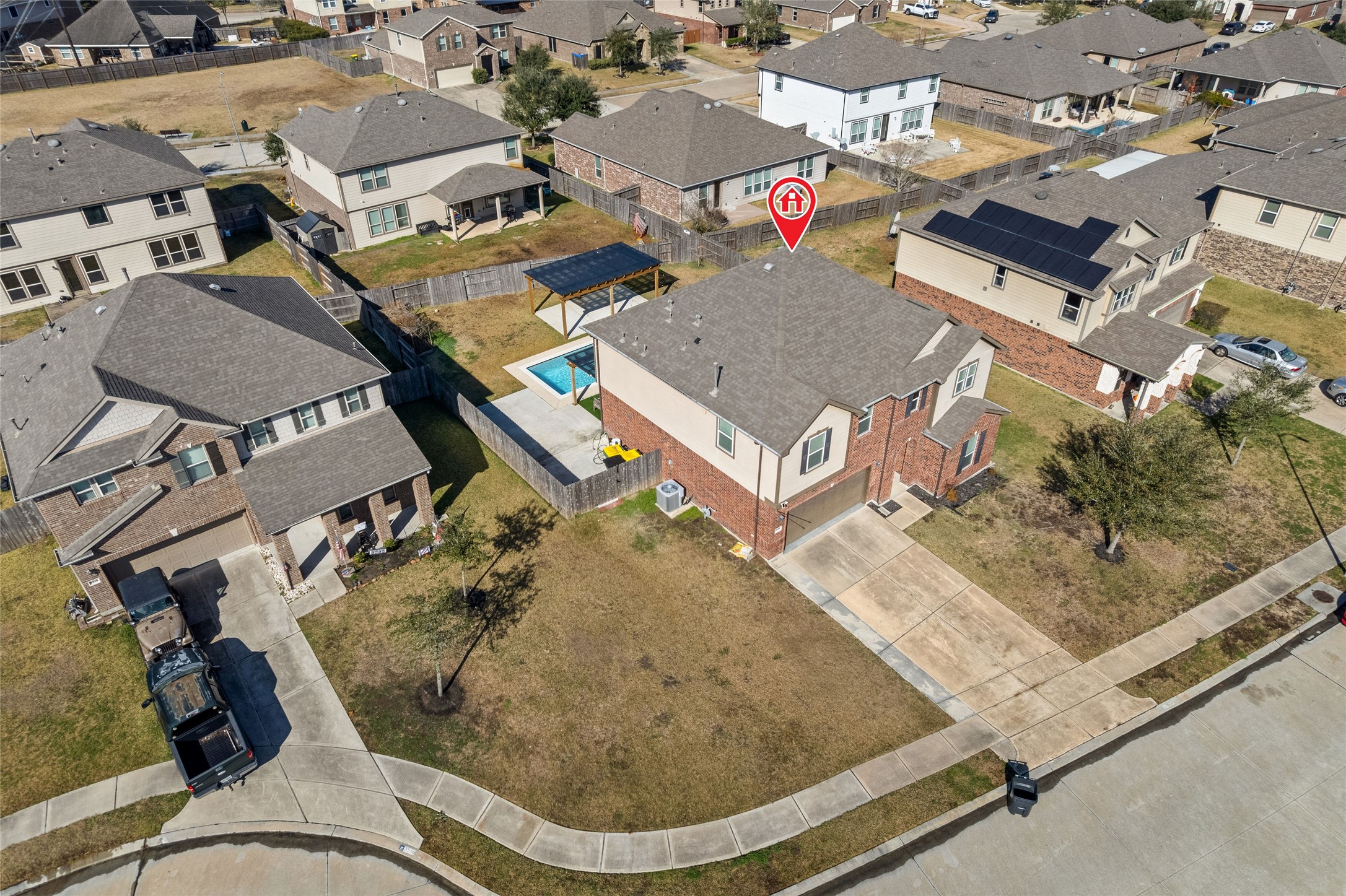 3508 Saxton Green Road Pearland, TX 77584 - Photo 41 of 45 an aerial view of a house