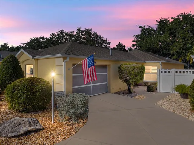 a view of a house with a patio