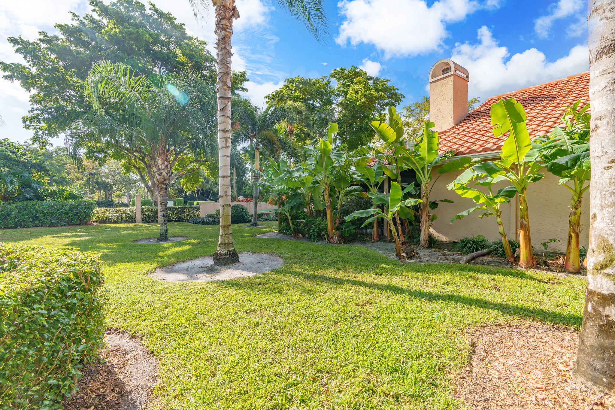 22545 Meridiana Drive Boca Raton, FL 33433 - Photo 54 of 63 a backyard of a house with lots of green space and fountain
