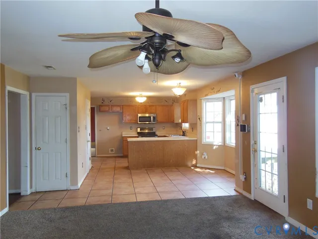 a view of kitchen and window