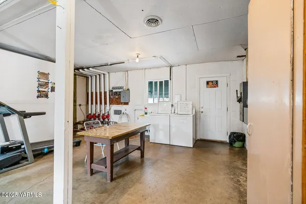 a room with storage and utility