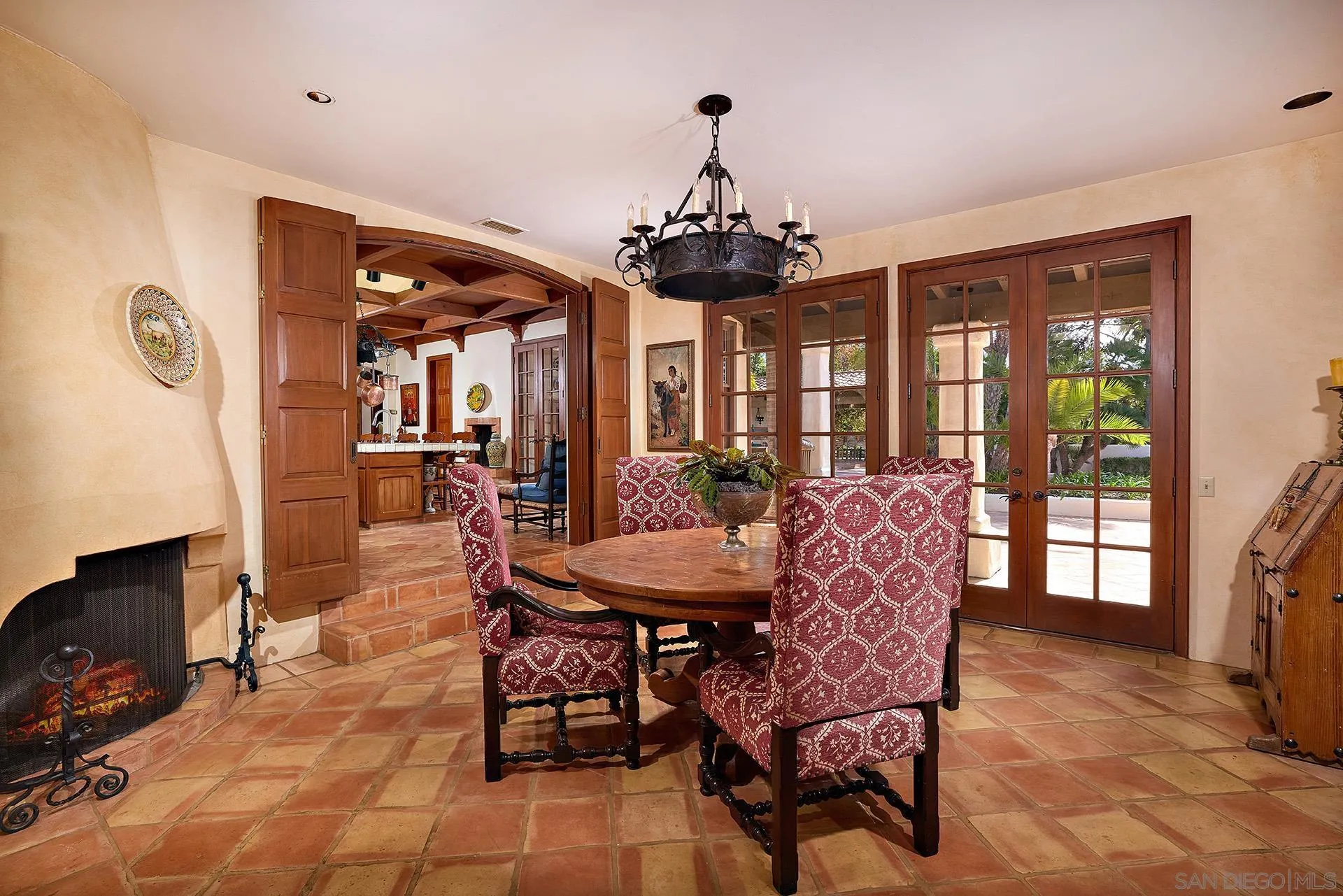 6525 Lago Lindo Rancho Santa Fe, CA 92067 - Photo 17 of 47 "The Cabana" relax and enjoy connectivity in the middle of it all just off the kitchen and living room and warm to the fireplace.