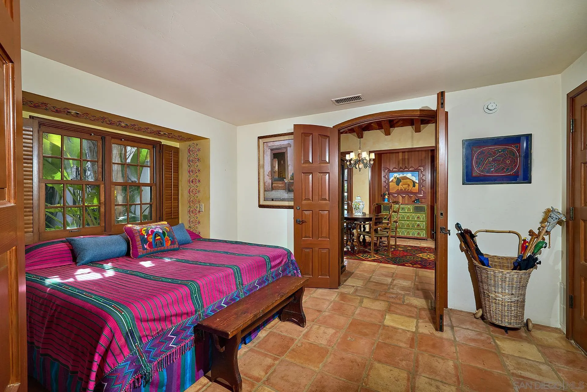 6525 Lago Lindo Rancho Santa Fe, CA 92067 - Photo 27 of 47 Bedroom 5 off the kitchen and next to Bedroom 4 with its own entry.