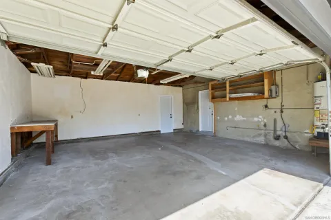 a view of a garage