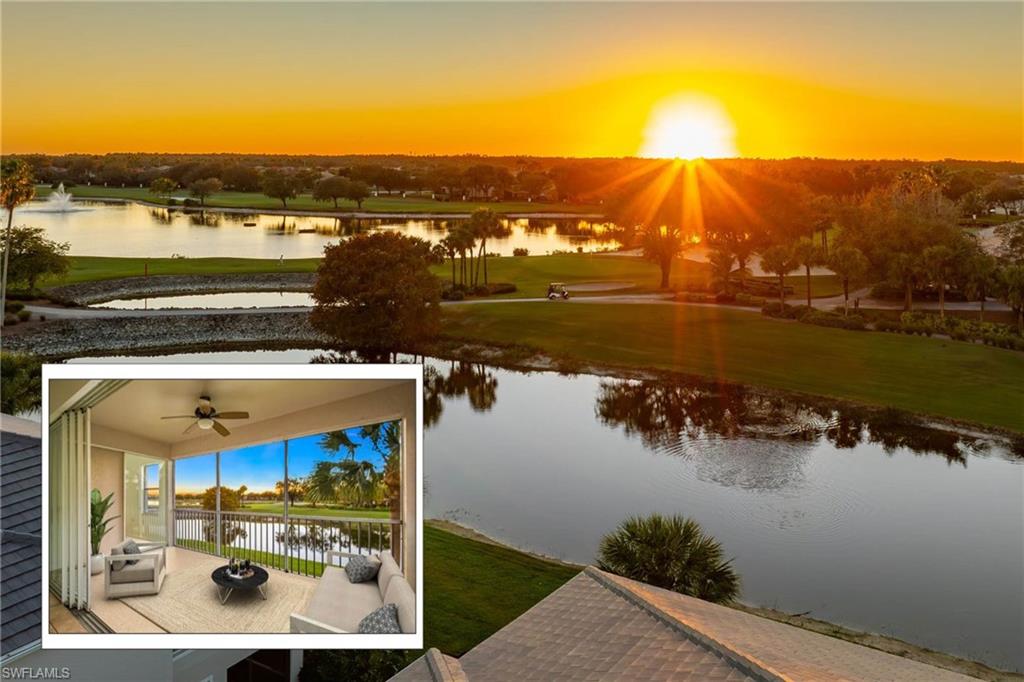 a view of a lake from a city