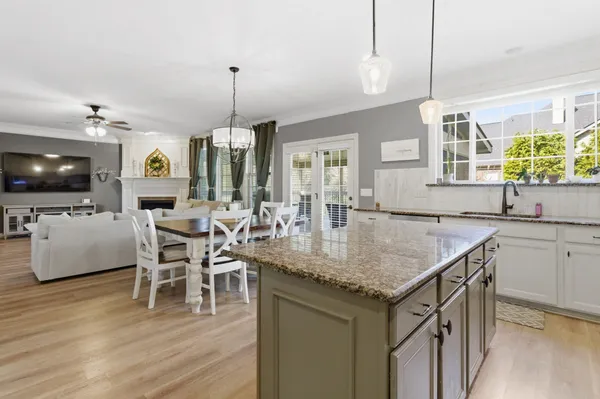 a outdoor living space with patio furniture and garden view