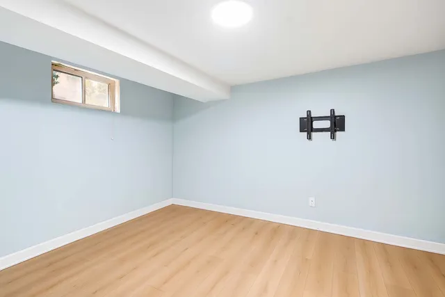 an empty room with a window