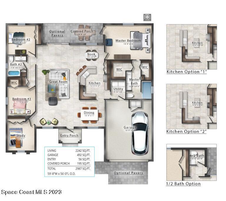 155 Decordre Road Southeast Palm Bay, FL 32909 - Photo 10 of 12 Batavia Floor Plan