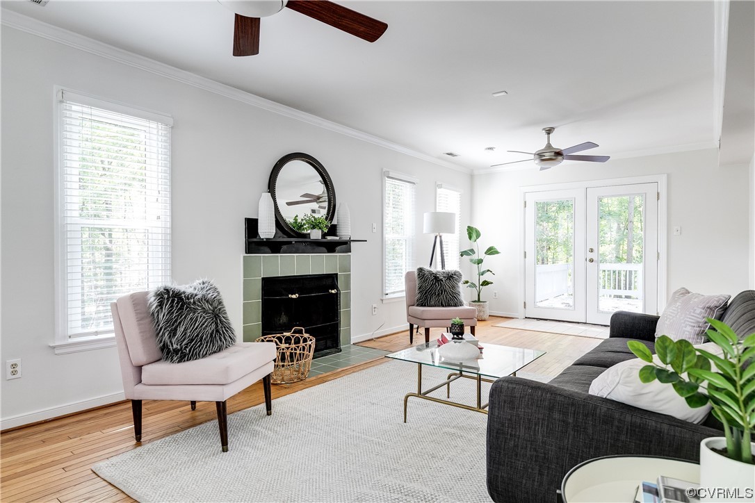 6007 Mill Spring Court Midlothian, VA 23112 - Photo 19 of 37 a living room with furniture and a fireplace