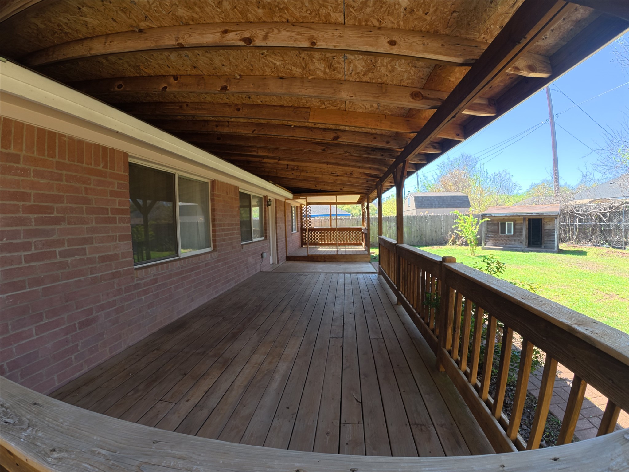 305 China Cove Elgin, TX 78621 - Photo 19 of 19 a view of a balcony with wooden floor