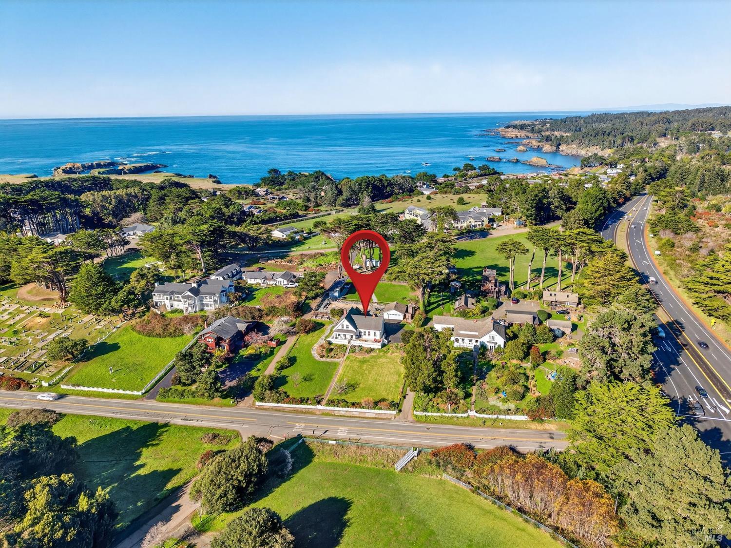 44900 Little Lake Road Mendocino, CA 95460 - Photo 50 of 54 Aerial looking north