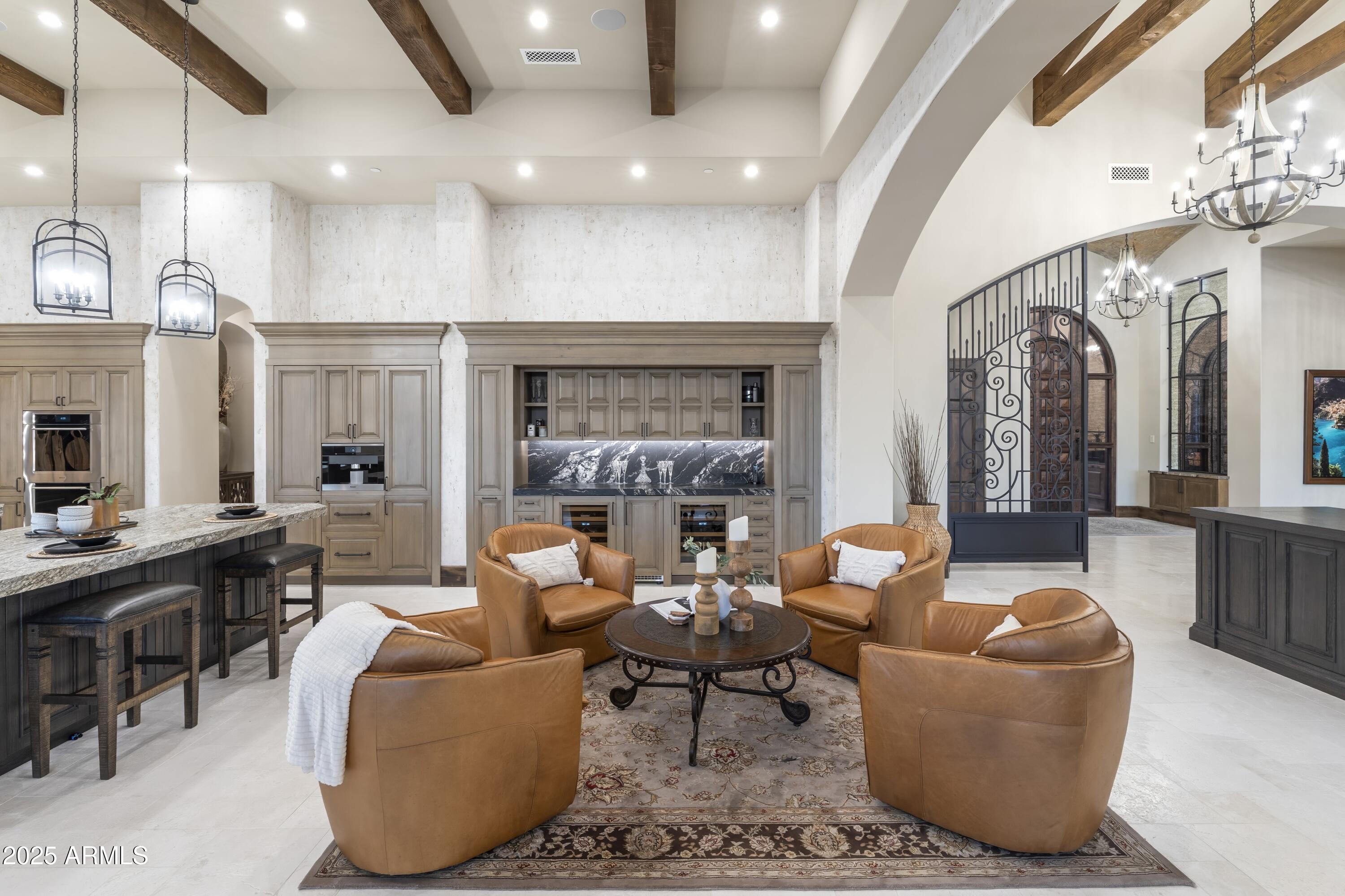 14699 East Paradise Drive, Unit 26 Scottsdale, AZ 85259 - Photo 35 of 73 a living room with furniture and a fireplace