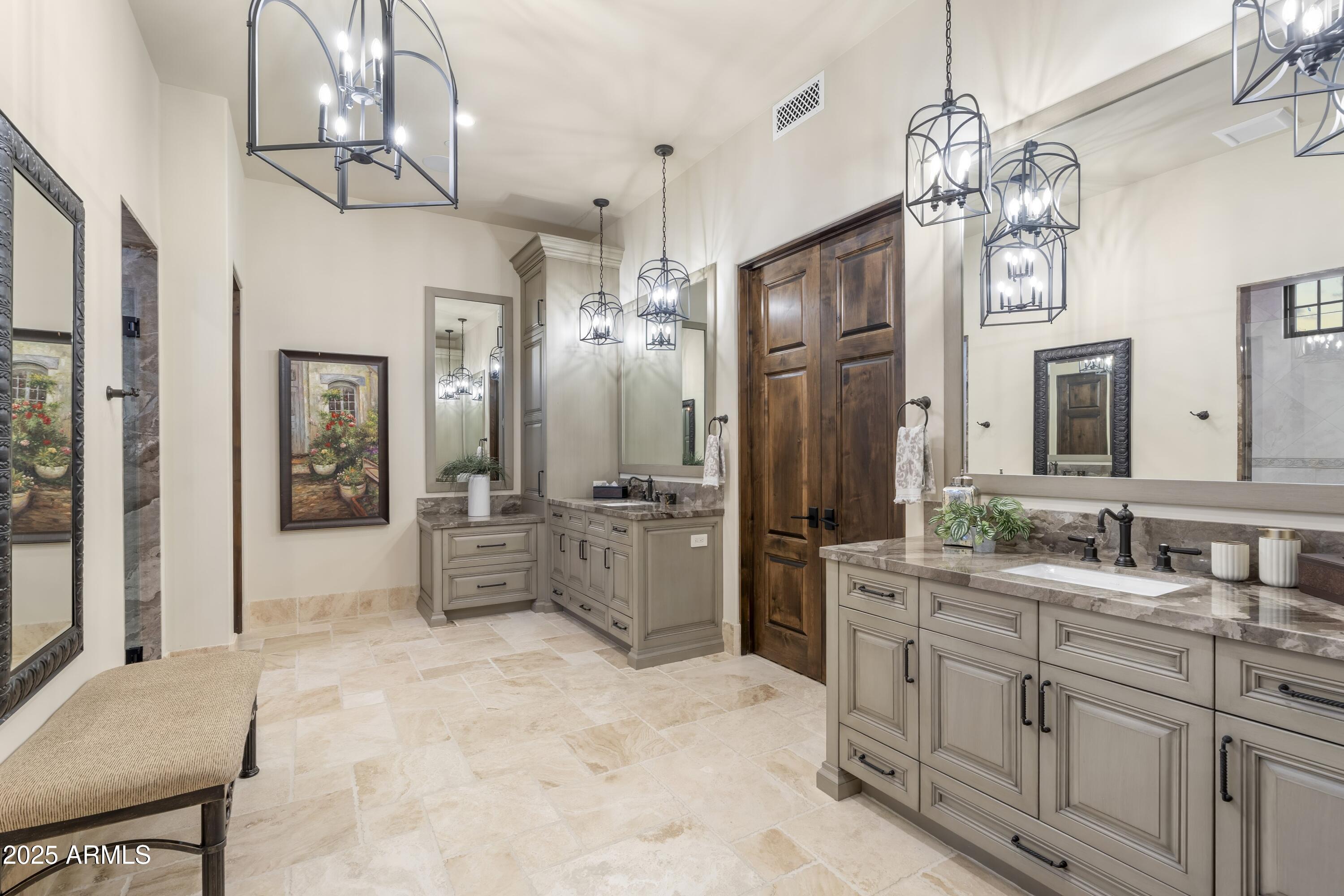 14699 East Paradise Drive, Unit 26 Scottsdale, AZ 85259 - Photo 59 of 73 a spacious bathroom with a double vanity sink mirror and shower