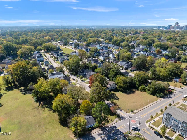 an aerial view of a city