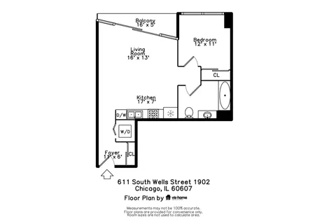 $280,000 | 611 South Wells Street, Unit 1902, Chicago, IL 60607