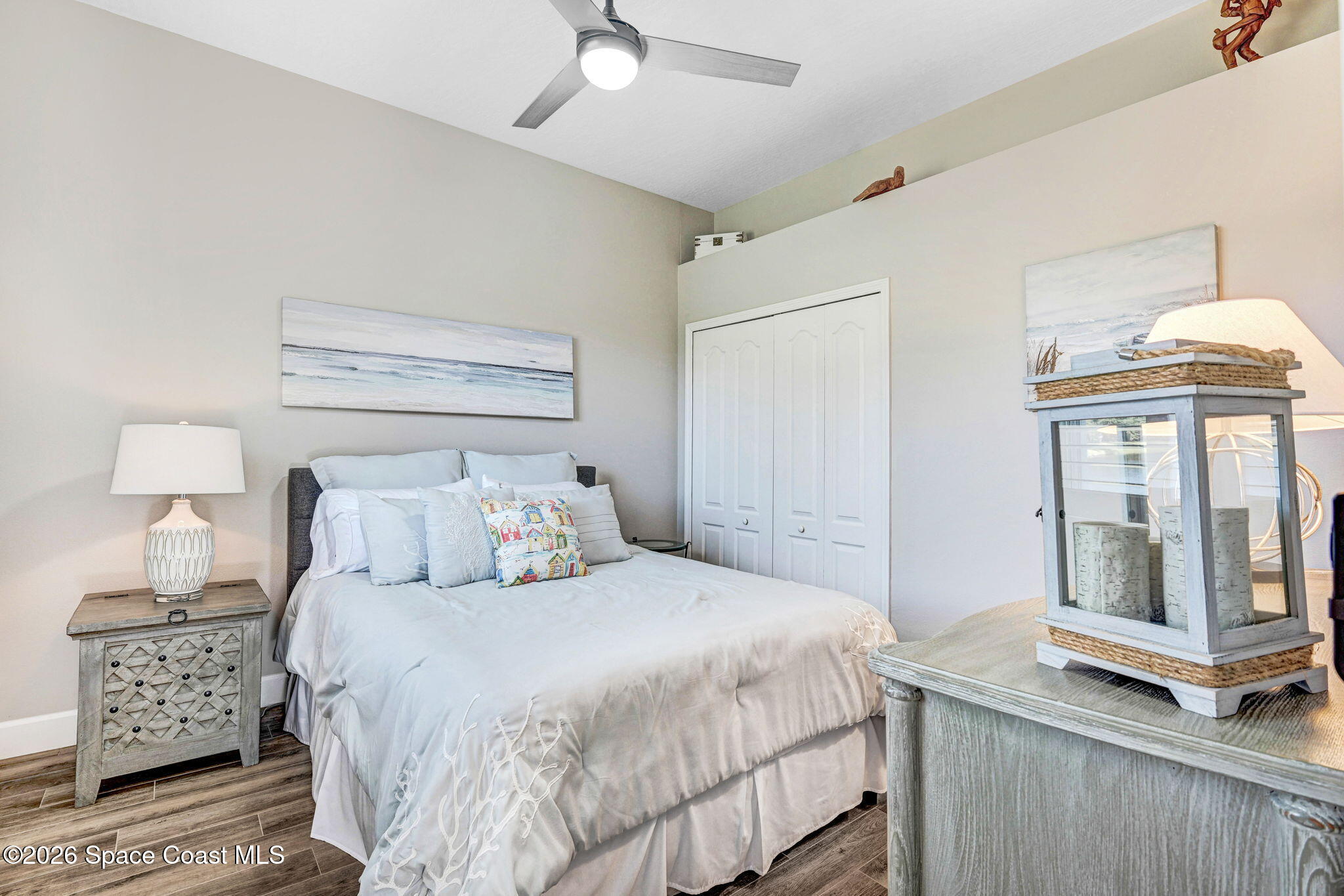 3330 Poseidon Way Indialantic, FL 32903 - Photo 28 of 47 a bedroom with a bed and a table