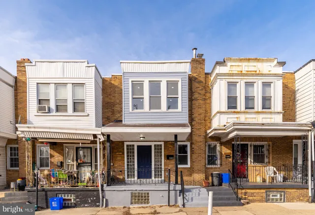 a front view of a multi story building