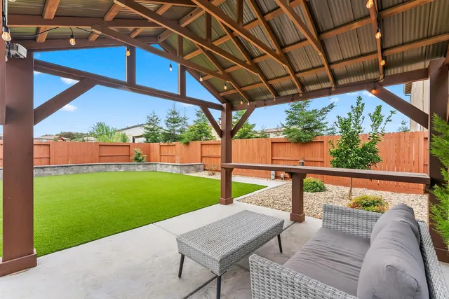 a view of outdoor space with seating