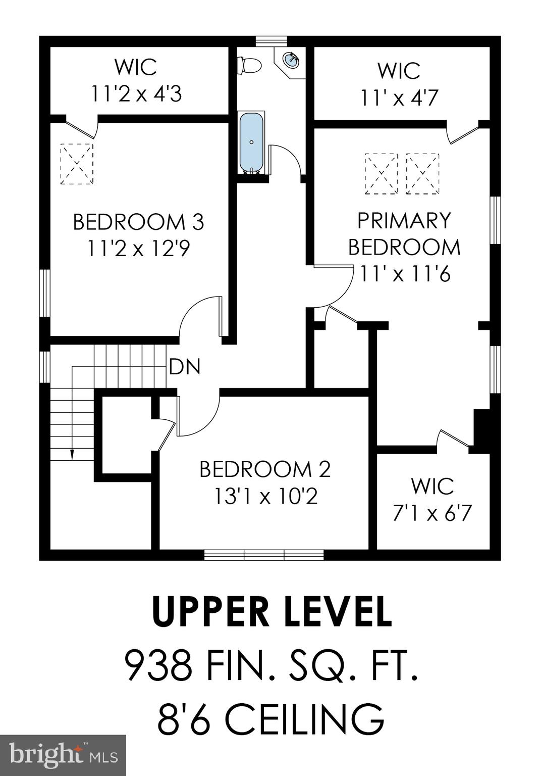 306 Rucker Place Alexandria, VA 22301 - Photo 61 of 63 Upper level floor plan