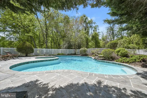 a view of swimming pool with a yard