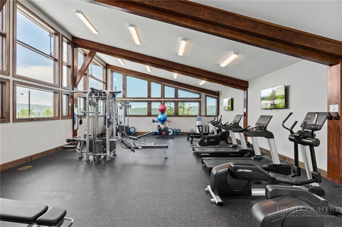 142 Evening View Lane, Unit CA3 Boone, NC 28607 - Photo 28 of 41 a view of a room with gym equipment