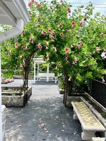 a view of outdoor space with seating area