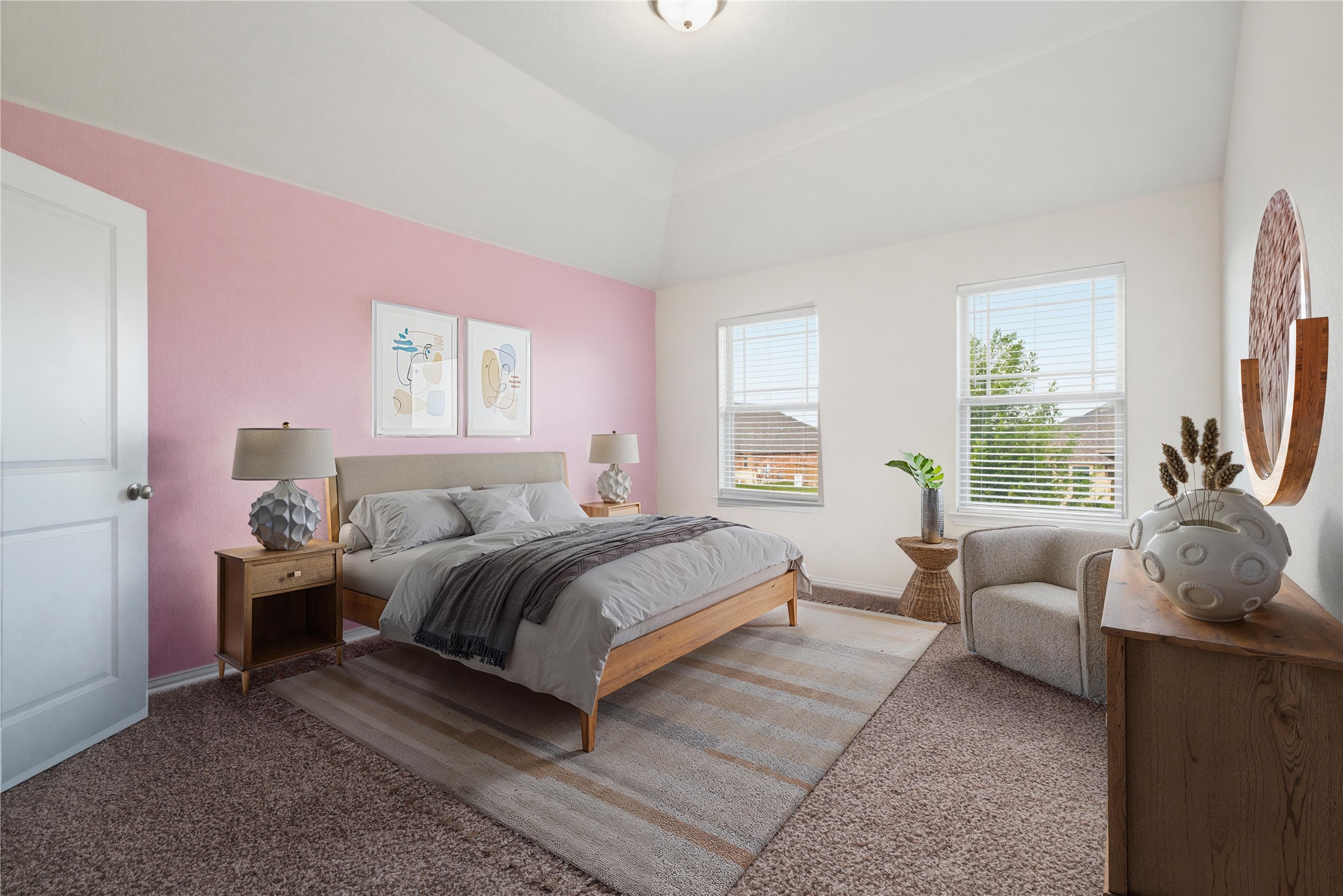 12613 Twisted Root Drive Manchaca, TX 78652 - Photo 21 of 33 Relax in this inviting bedroom featuring vaulted ceilings and soft carpeting.