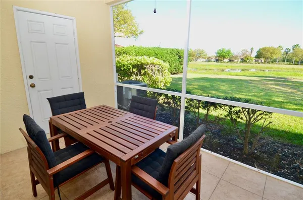 a outdoor view with a sitting space