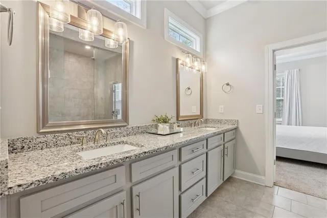 a bathroom with a tub and a shower