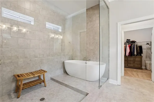 a view of a livingroom with furniture and front door