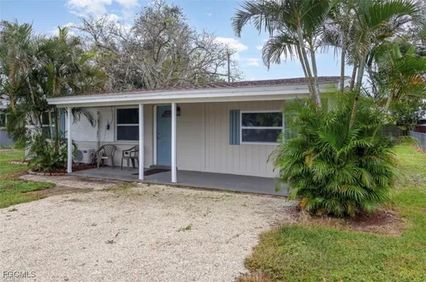 a view of a house with a patio