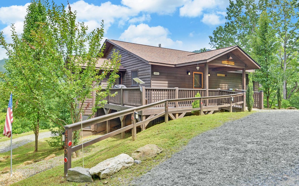 445 Tranquil Cove Road Murphy, NC 28906 - Photo 62 of 77 a view of an house with backyard space and balcony