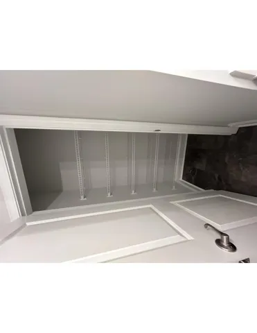 a view of kitchen living room with furniture and wooden floor