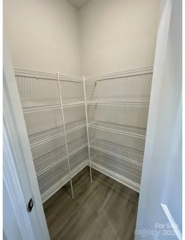 a view of a room with empty racks