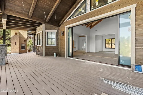 a view of livingroom with wooden floor