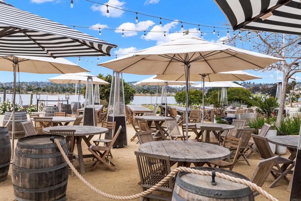4224 Tonopah Avenue San Diego, CA 92110 - Photo 32 of 38 a view of a patio with table and chairs under an umbrella