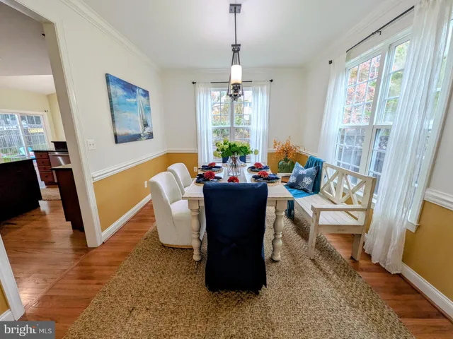 a view of a kitchen and dining room