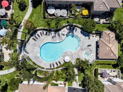 an aerial view of a house having outdoor space