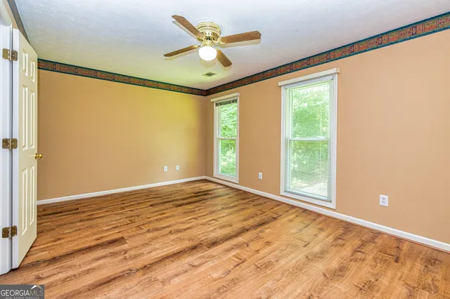 a view of outdoor space and trees