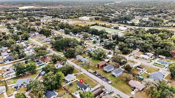 an aerial view of a city