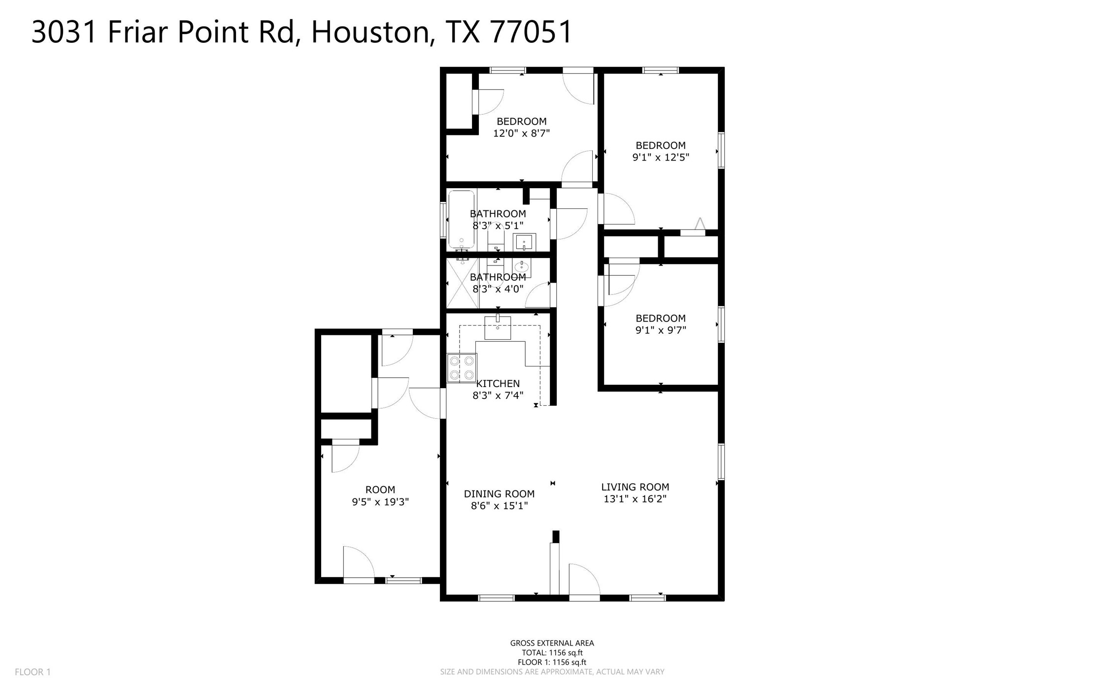 3031 Friar Point Road Houston, TX 77051 - Photo 15 of 15 a picture of a floor plan