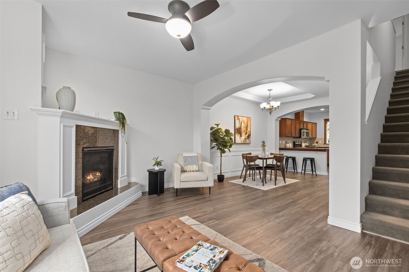 532 Pilchuck Path Everett, WA 98201 - Photo 11 of 37 a living room with furniture and a fireplace