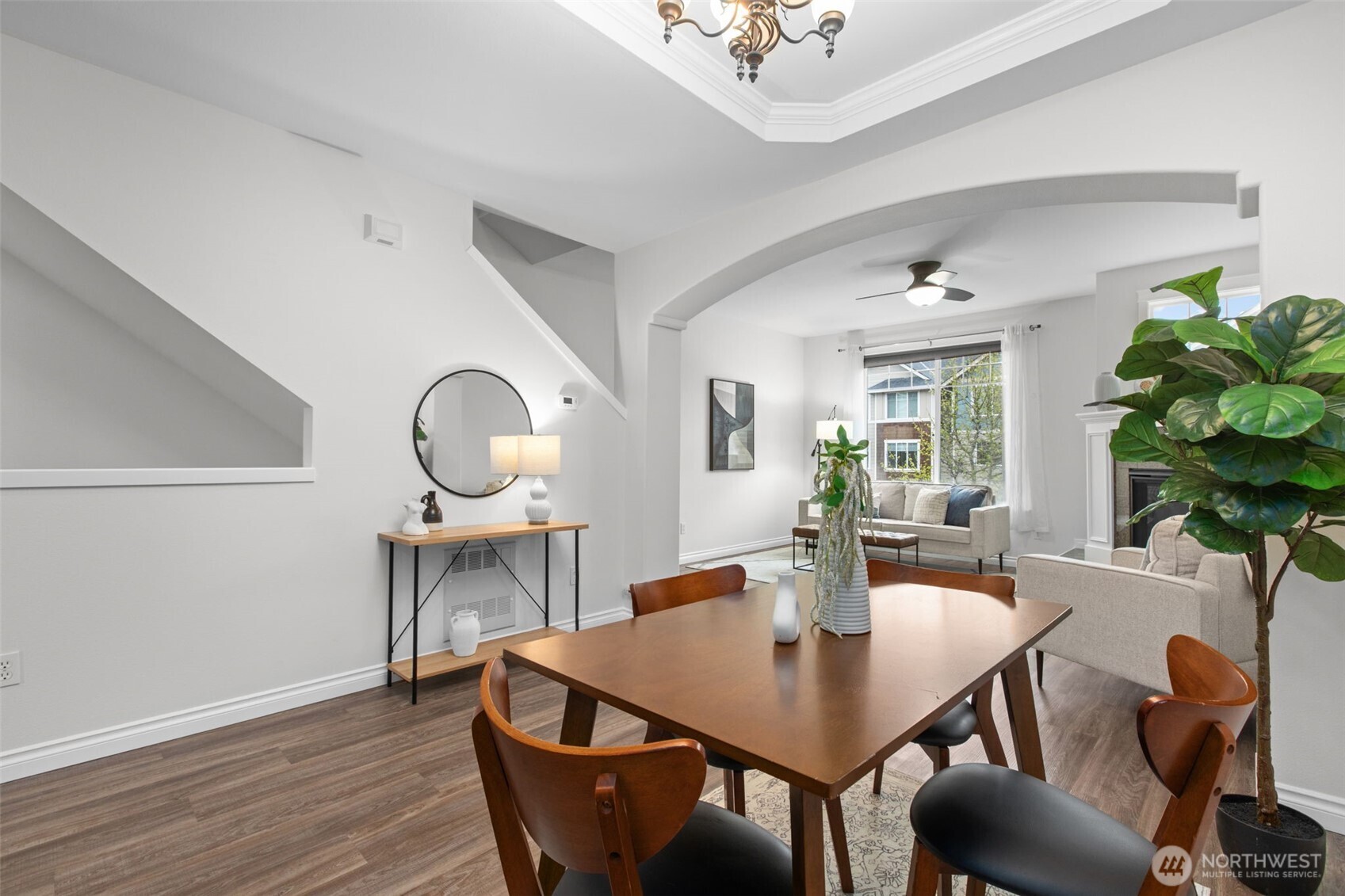 532 Pilchuck Path Everett, WA 98201 - Photo 12 of 37 a view of a dining room with furniture and wooden floor