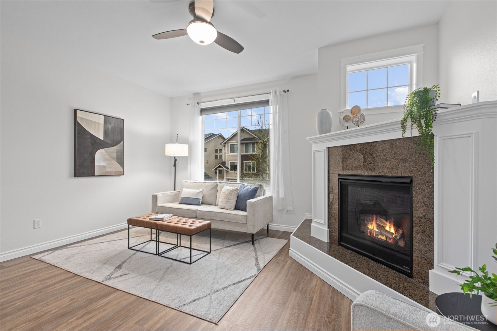 532 Pilchuck Path Everett, WA 98201 - Photo 14 of 37 a living room with furniture and a fireplace